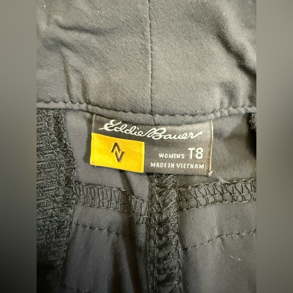 Eddie Bauer Women’s Dark Gray Convertible Hiking Pants - Size T8 - Picture 7 of 9